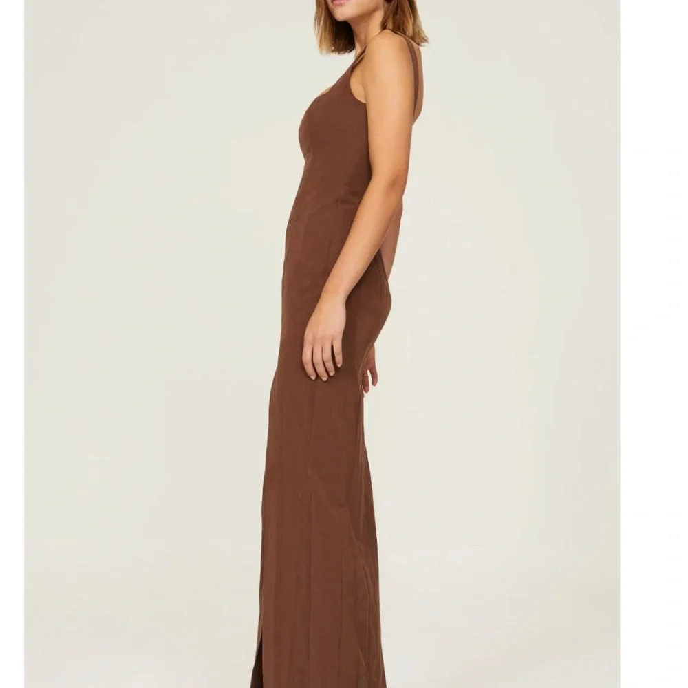 Staud Portrait Gown Sz0 Brown - Picture 4 of 5
